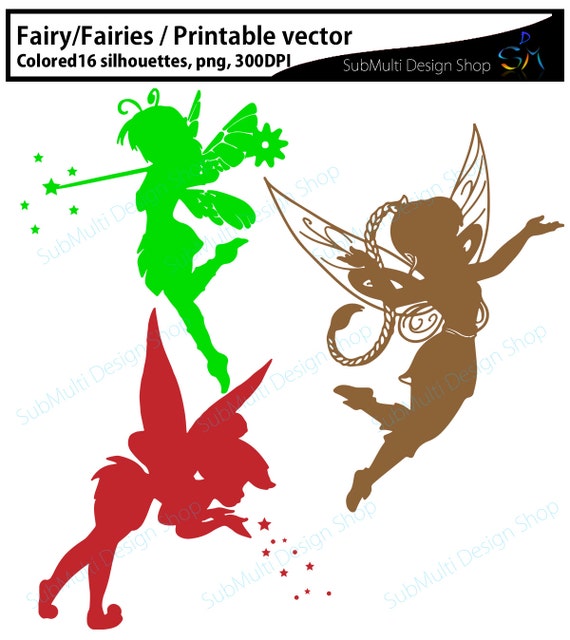 fairy silhouette /fairies / fairy /SVG / EPS /PNG/ Dxf