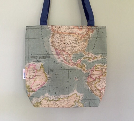 World Map Purse Map Of The World Tote Handbag in Map by ActiveBrit