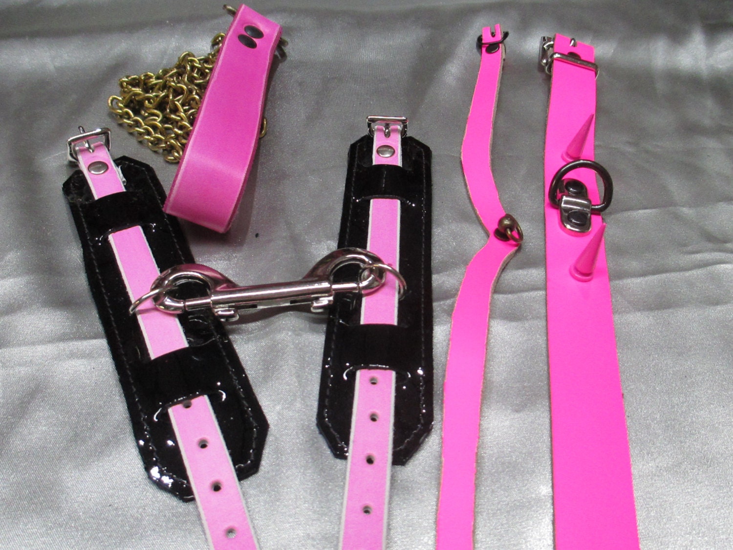 SALE 6 Piece Set BDSM Leather Restraint by SubSpaceLeathers1