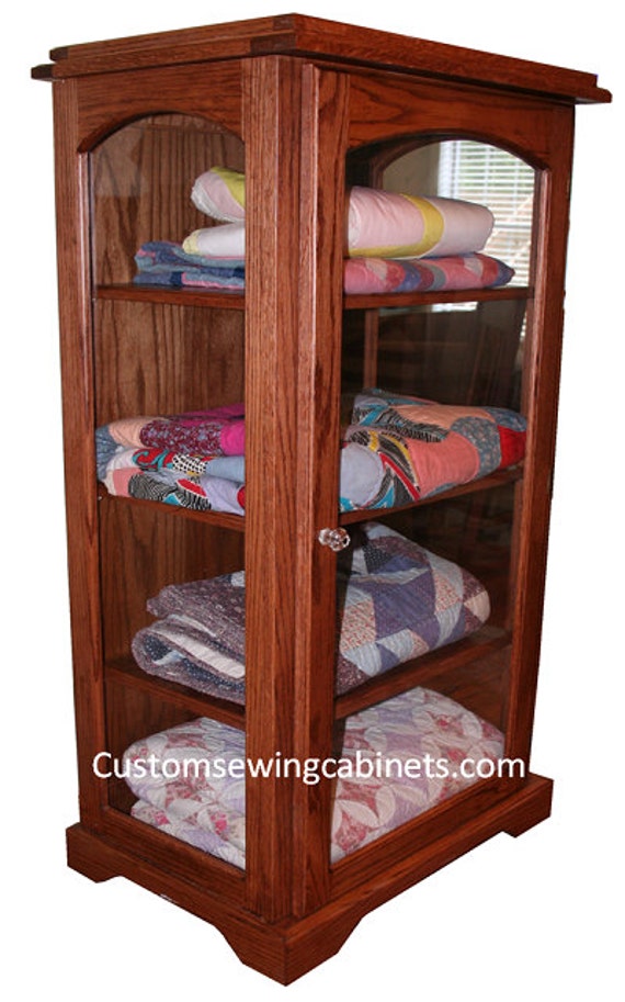 Quilt Display curio cabinet