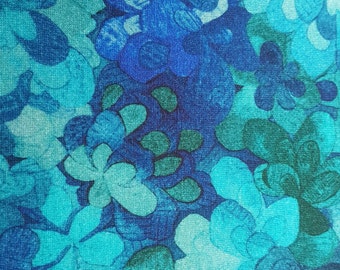 Liberty Viscose Jersey Fabric - Emerald Bay (A) - Green and Blue Abstract Floral - 125 cm piece