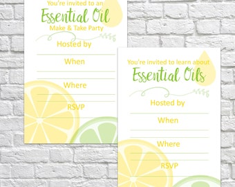 Printable Essential Oil Make & Take, Make and Take, Essential Oil Party, Make and Take Invitations, Essential Oil Class, Party Invitations