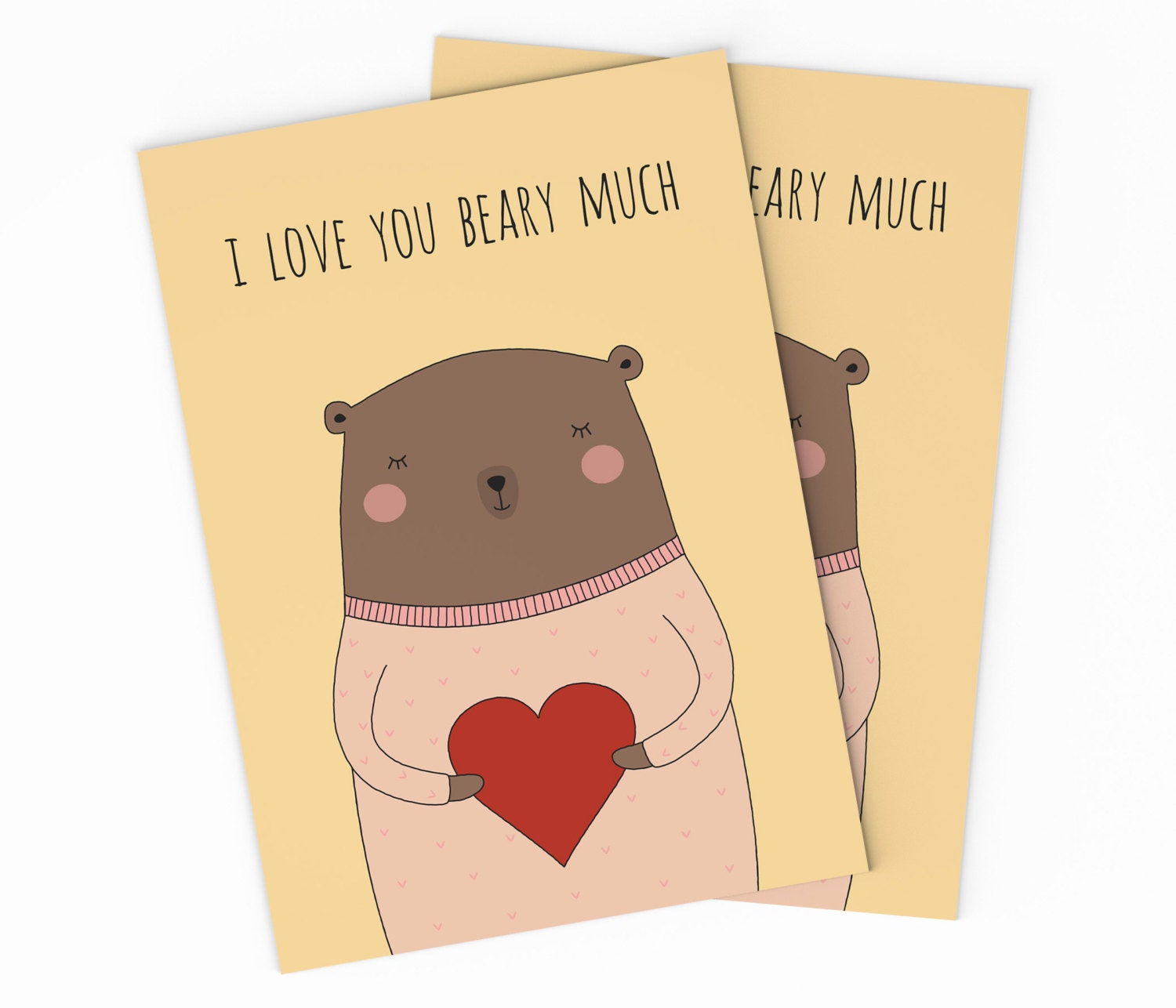 Bear Valentine Card Printable Valentine's Day Card