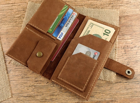 Leather Men's leather travel Wallet Mens wallet by PolenoLeather