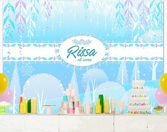 PRINTABLE Custom Frozen Theme Backdrop