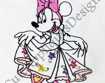 Non Appliques Minnie mouse Embroidery Design No 1144