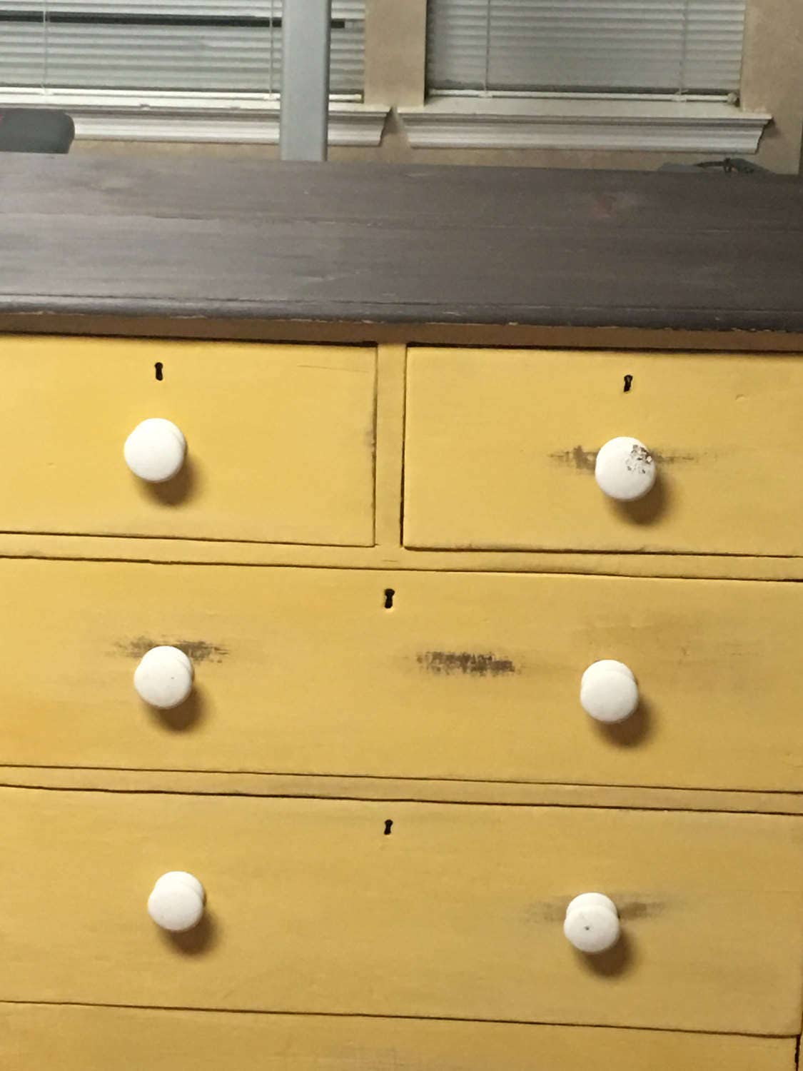 SALE Yellow Dresser Dresser with Key Holds Shabby Chic