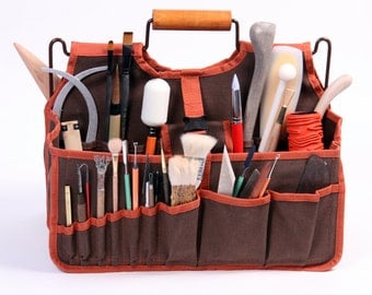 Artist's Tools Bag, Xiem Art Bag, Art Supplies Carrier, Ceramic Tools Tote, Pottery Tools Organizer, Clay Student Tools Transport, XAB