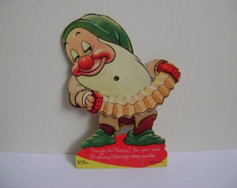 Vintage Disney Sleepy Mechanical Valentine
