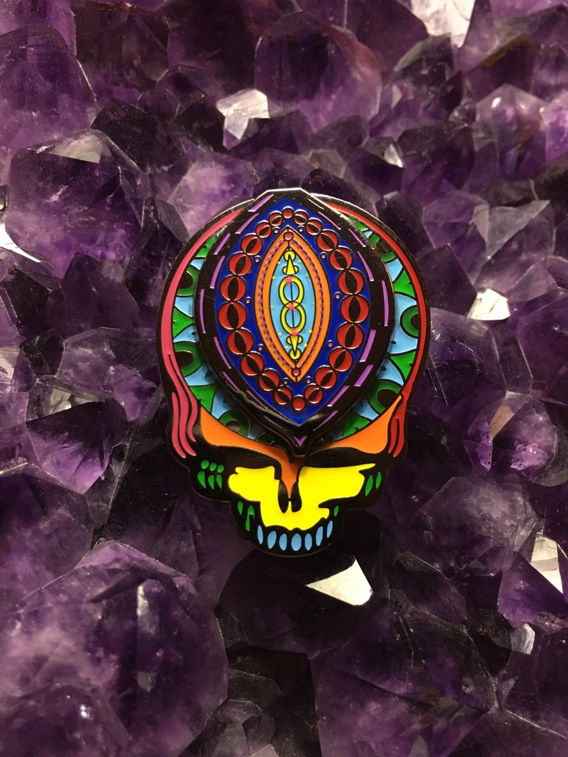 Grateful Dead Enamel Spinner Pin