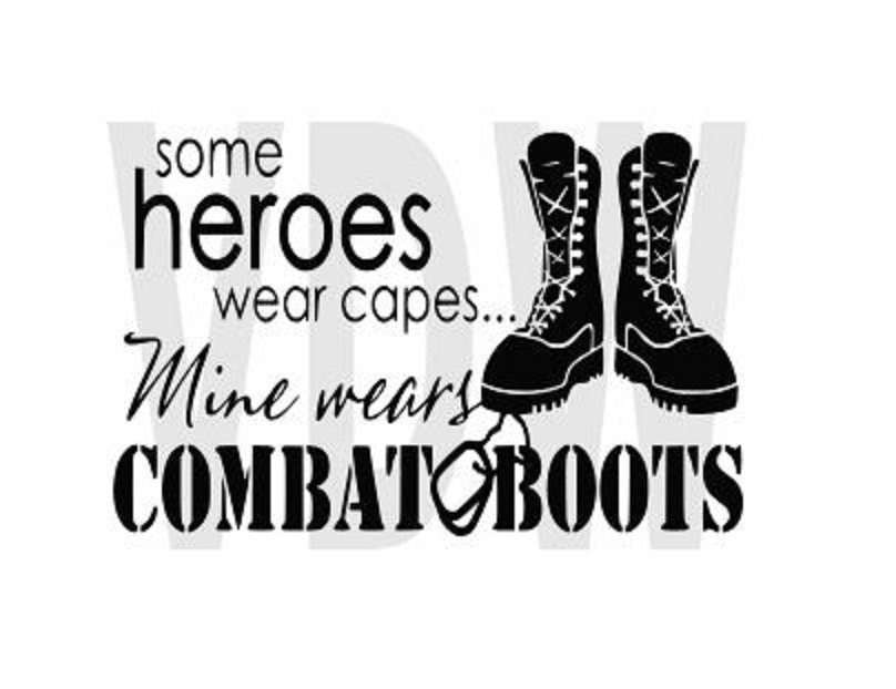 Combat Boots Army svg SVG DXF EPS cutting files Silhouette