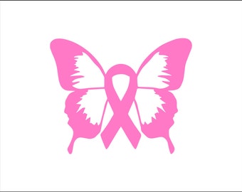 Download Awareness Ribbon Butterfly decal, window decal,laptop,mug ...