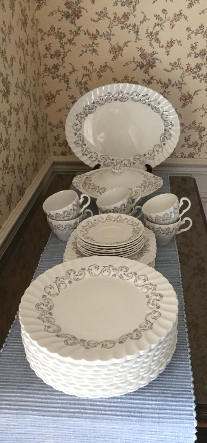 Johnson Bros Porcelain 37 pc Encore Pattern Vintage Place Settings