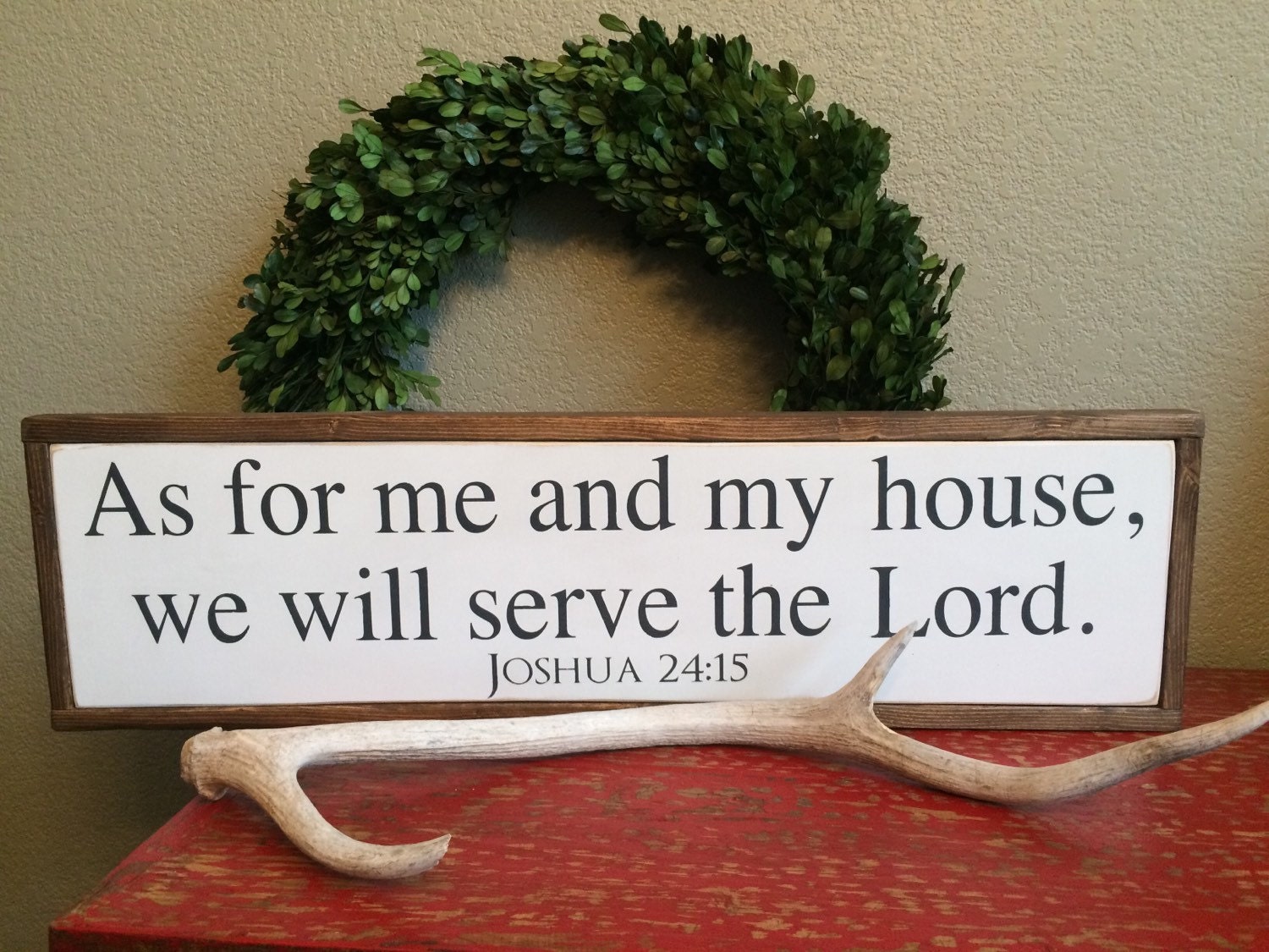 As for me and my house sign farmhouse sign Joshua 24:15 by