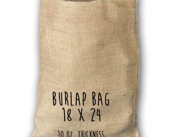 Dozen Burlap Bags 18 x 24 - Set of 12