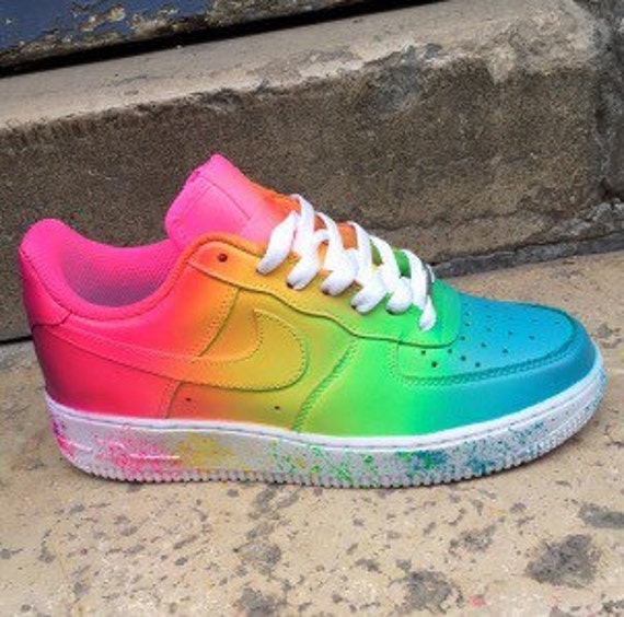 Summer Tie Dye customised Nike Air Force 1 custom. by JKLcustoms