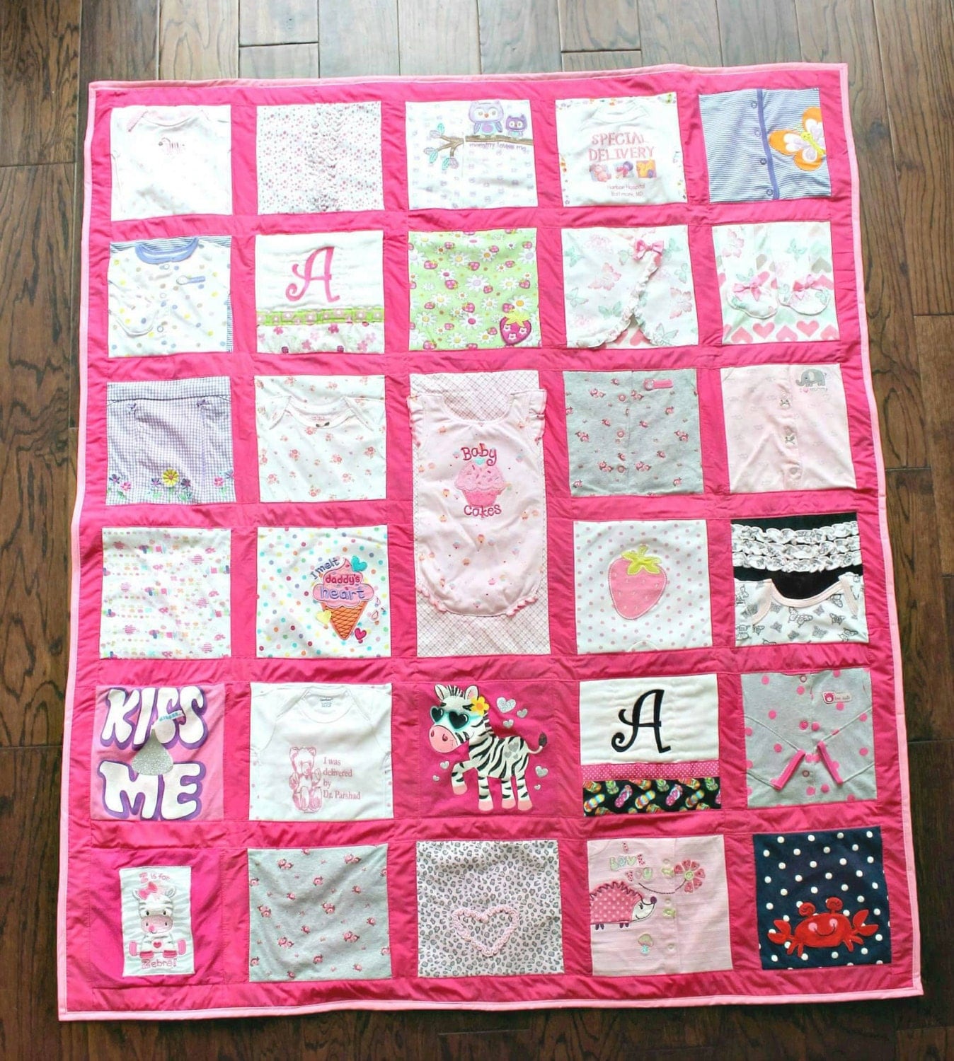 Baby clothes Quilt Memory quilt Custom quilt using baby