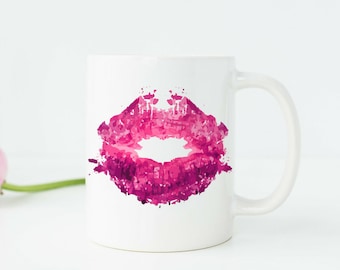 Lipstick Mug Lipstick Cup Cute Mug Lipstick Art Makeup Artist Gifts Cosmetologist Gift Cosmetology Gifts Coffee Mugs for Her Makeup Mug a14