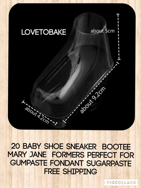 Gumpaste shoe former baby bootee Mary Jane by