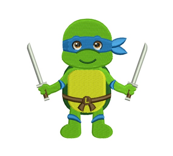 Leonardo Ninja Turtle Embroidery Design Ninja by StitchValley