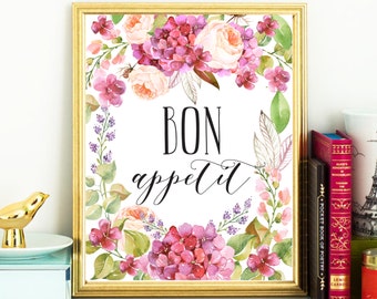 Bon appetit print | Etsy