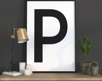 Initial Wall Art initial p wall art | etsy Initial Wall Art initial p wall art | etsy
