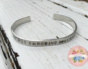 Hamilton Musical Bracelet - I am not throwing away my shot - Gift for her - gift for him - Christmas gift - Handstamped Silver Bracelet