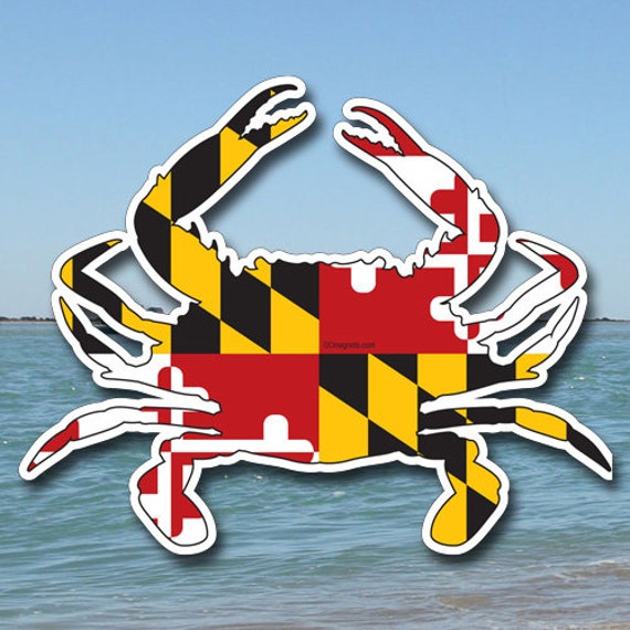 Maryland Flag Crab Sticker