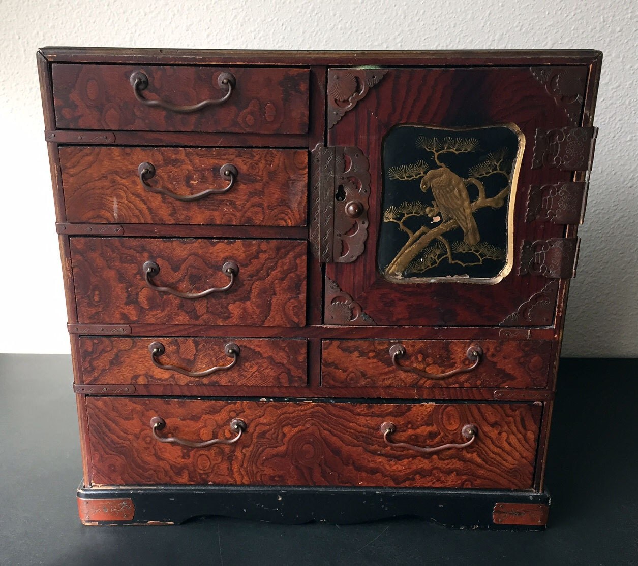 Small antique Japanese Tansu chest