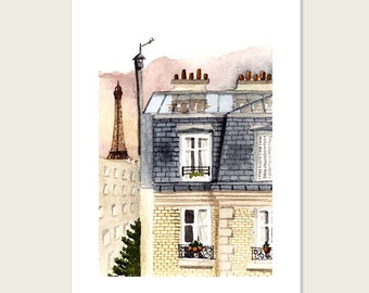 Parisian morning - Art print - 8 X 10'' - 18 X 24 cm