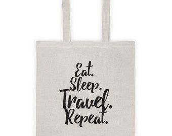 Black Canvas Travel Tote BagTravel is BaePerfect by JSDTravelChic