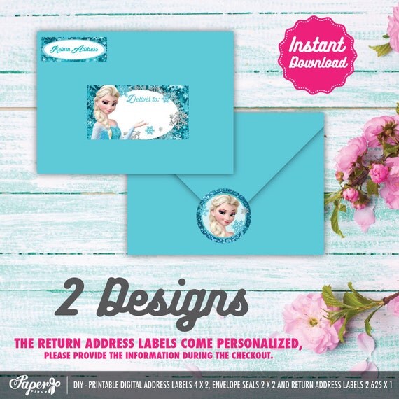 Frozen Address Labels Printable Disney Frozen Movie Envelope