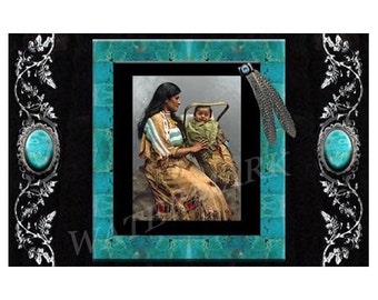 Native American Indian Birthday Greeting Card by TreasuresOfJen