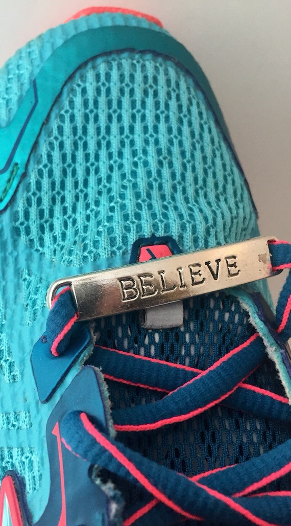 Shoelace Charms Running Shoe Tags BELIEVE Shoe Charms Shoe