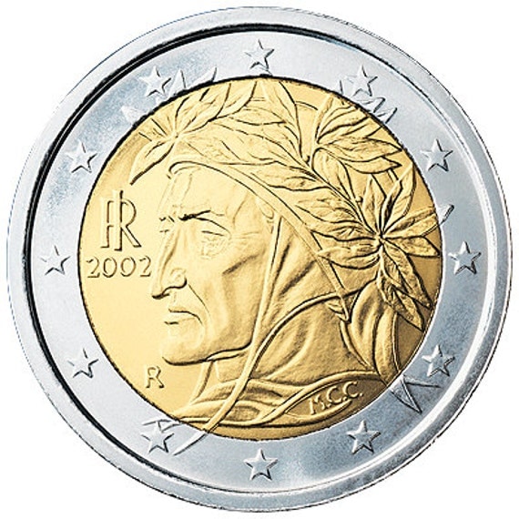 Valore Moneta 2 Euro Dante Alighieri