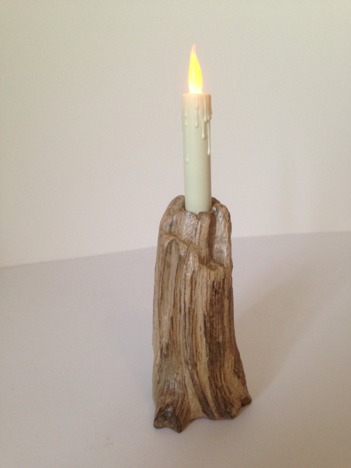 Driftwood candle holder