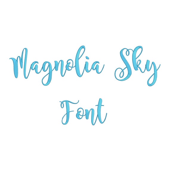 Download Magnolia Sky Embroidery Font 1 Size Font Machine by ...