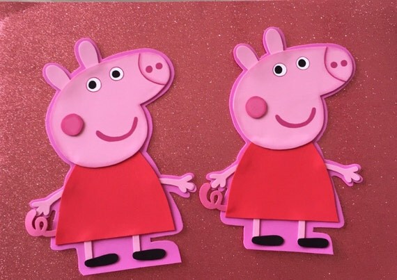 Peppa pig cut out by yoyisfoamworld on Etsy