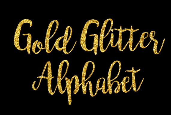 Gold Glitter Alphabet ClipArt Gold Glitter Letters Gold