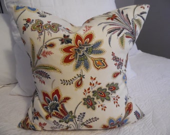 18x18,Floral.Greens.Blues.Browns.Blacks.White.Reds.Russet.Creams.Yellows.Natural Fall Pillow Covers.Slip Covers.Summer Decor.Spring Decor