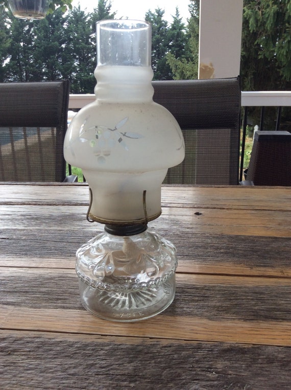 Items similar to Oil Lamp, Large Eagle Decorative Glass Oil Lamp