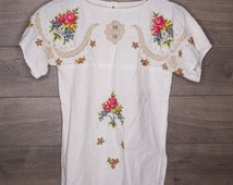 Unique mexican embroidered blouse related items | Etsy