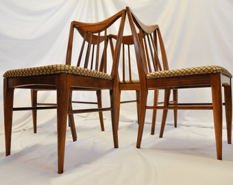 SOLDDONOTBUYSOLDDONOTBUY4 Mid Century Modern Danish Dining Chairs designed by Keller Furniture Vintage