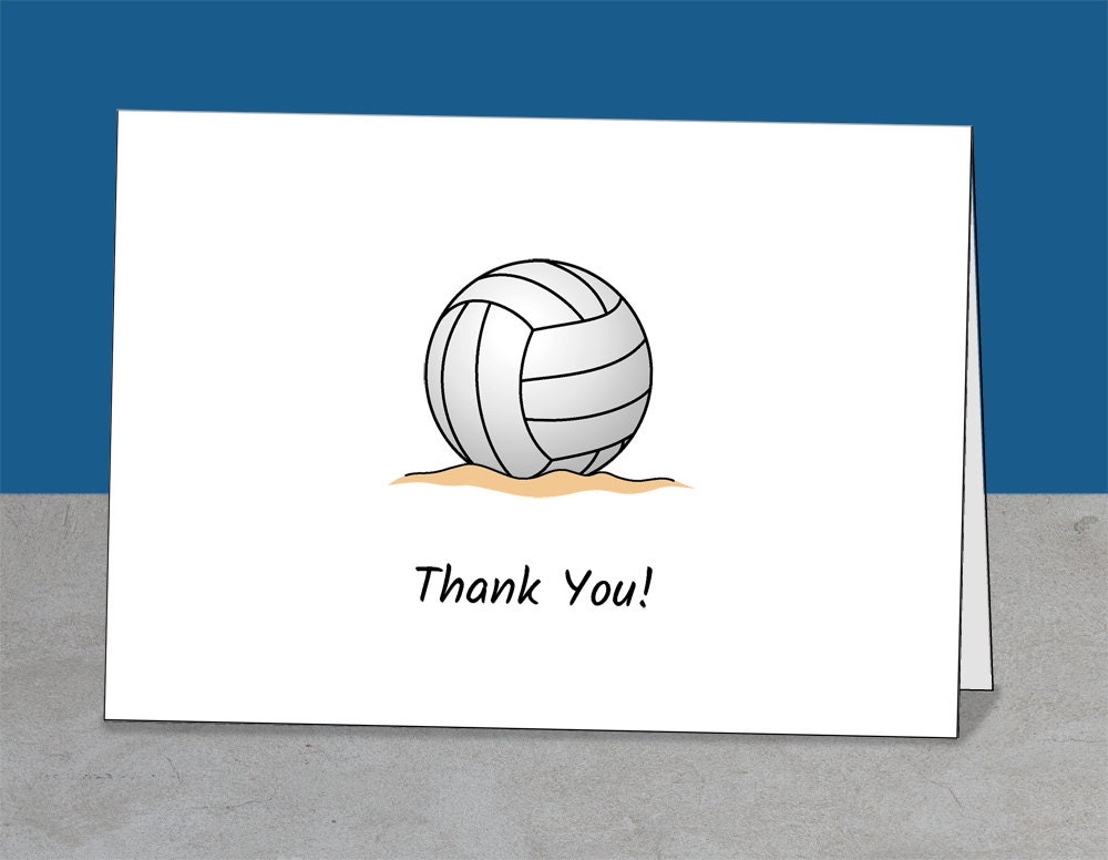 volleyball thank you cards