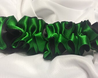 Girls Kelly Green and Black Barrette