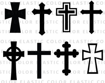 Cross svg silhouette files - Christian Svg - crosses vector clipart digital download svg, png, dxf, eps