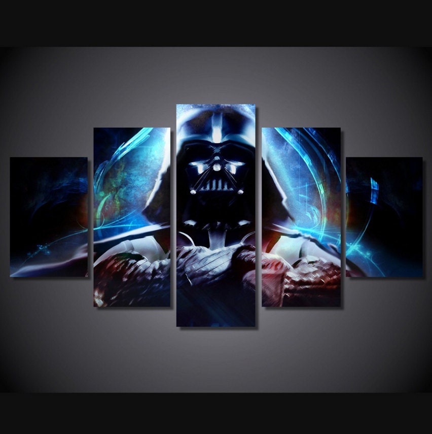 5 Piece Multi Panel Star Wars Darth Vader Wall by OctoTreasures