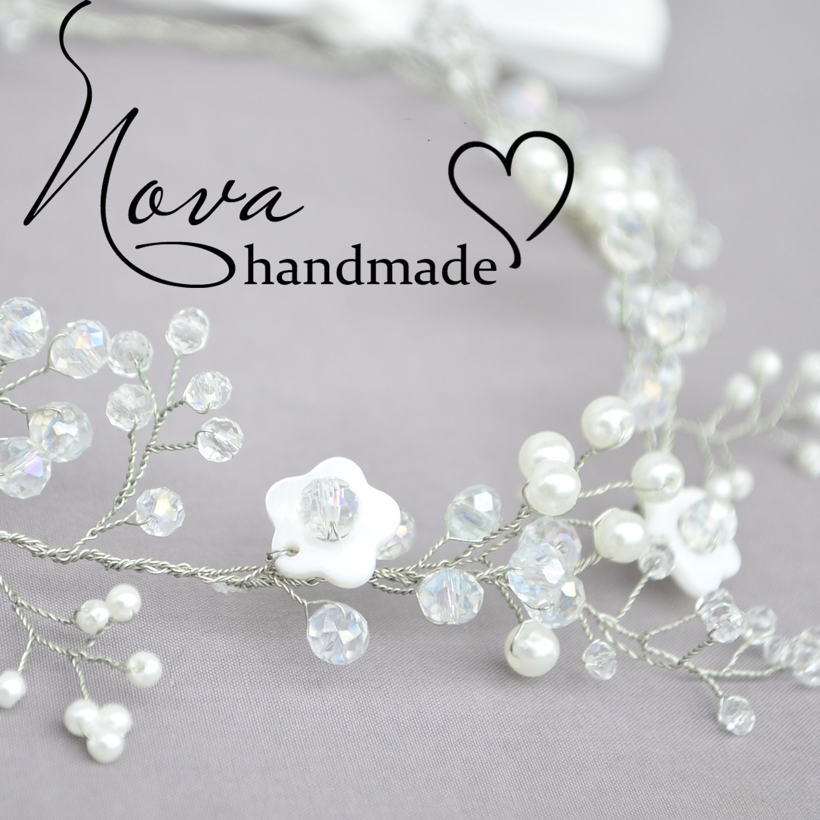 Handmade Bridal Hair Accessories by NovaHandmade on Etsy