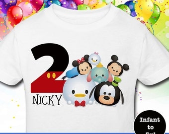 Birthday Tsum Tsum Shirt, Custom Tsum Tsum Birthday Shirt, Disney Custom Birthday Shirt