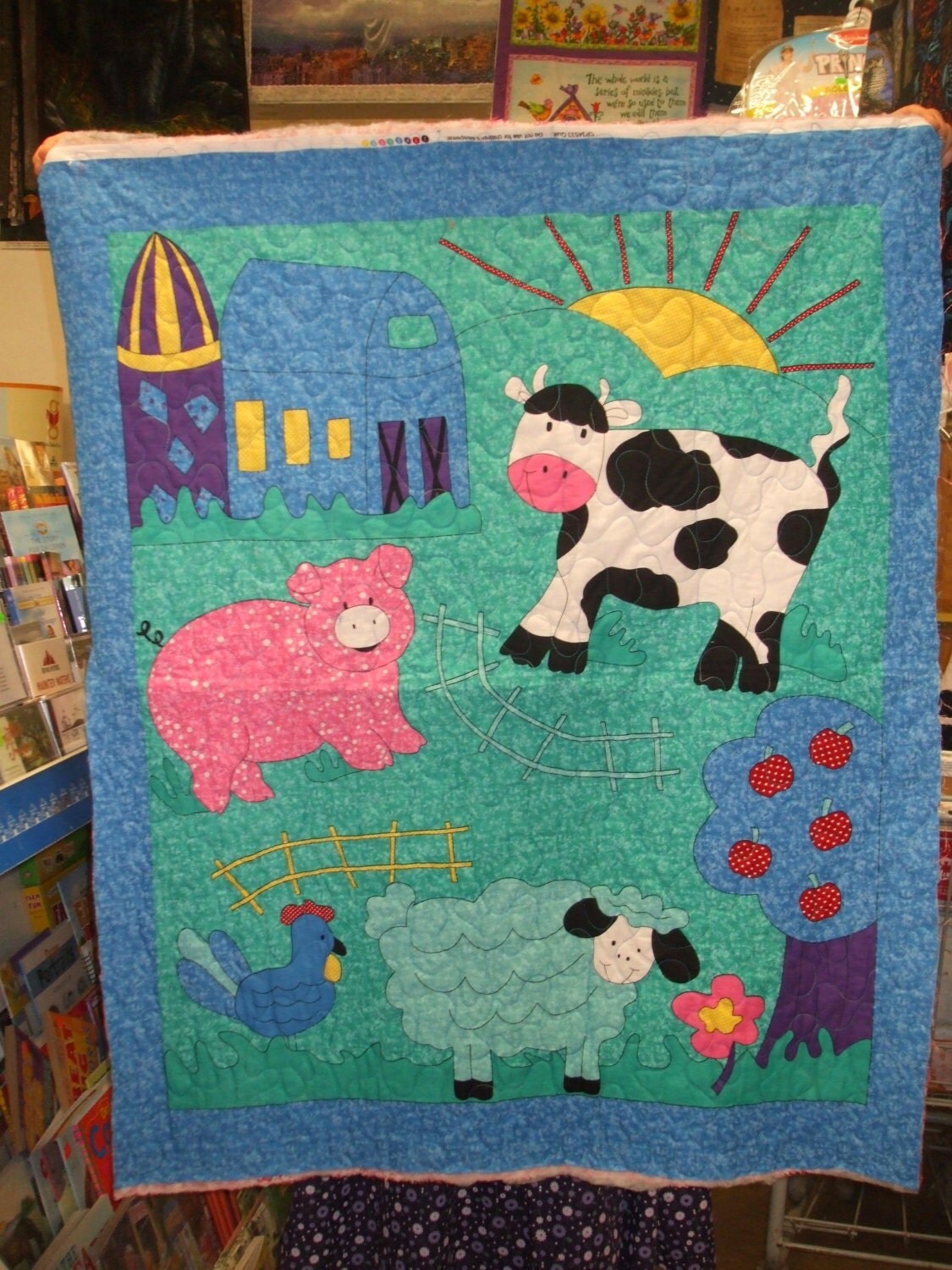 Farm Animals...Prequilted Baby Panels.